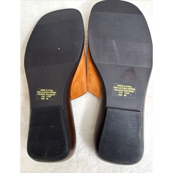 Newport News Womens Suede Slip-On Mules Size 8 Orange - Picture 7 of 7
